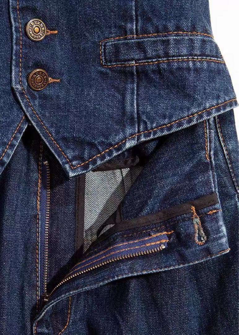 ホルターネックベスト付き❗️デニムジャンプスーツ✨カジュアル