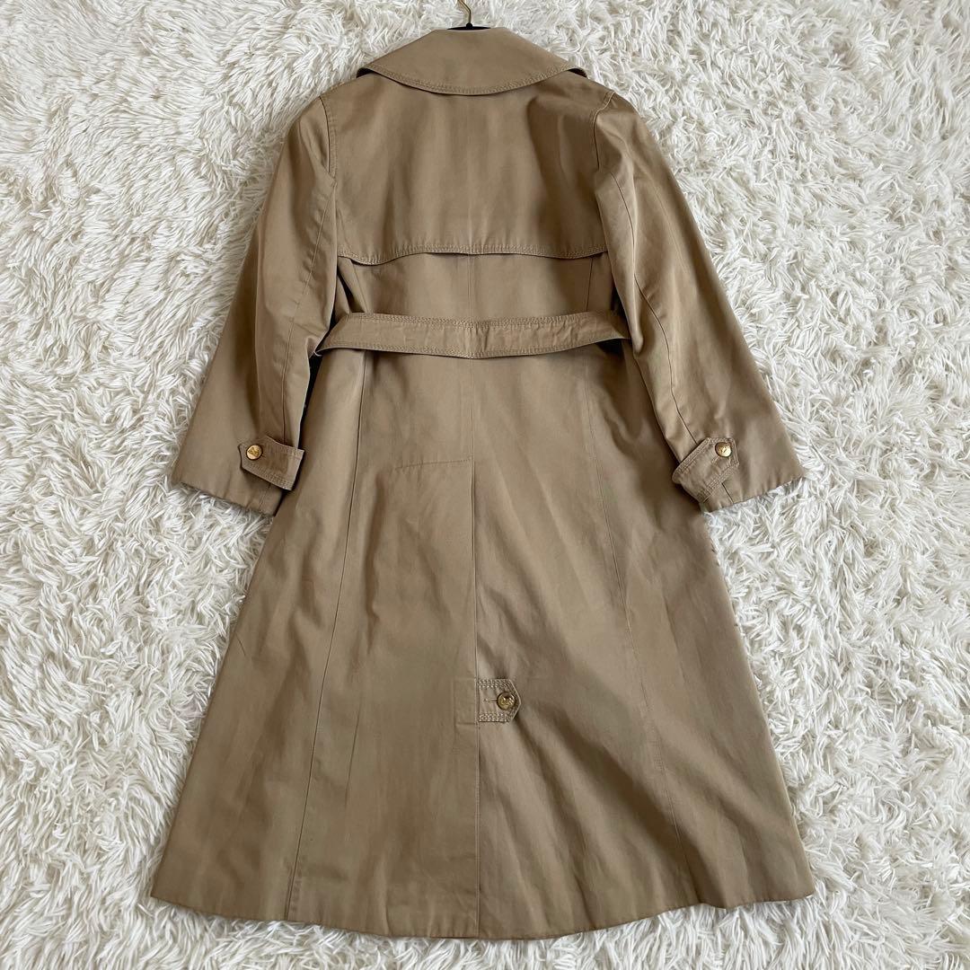 美品　セリーヌ　トレンチコート　馬車金具　金ボタン　ベルト　ベージュ　M相当