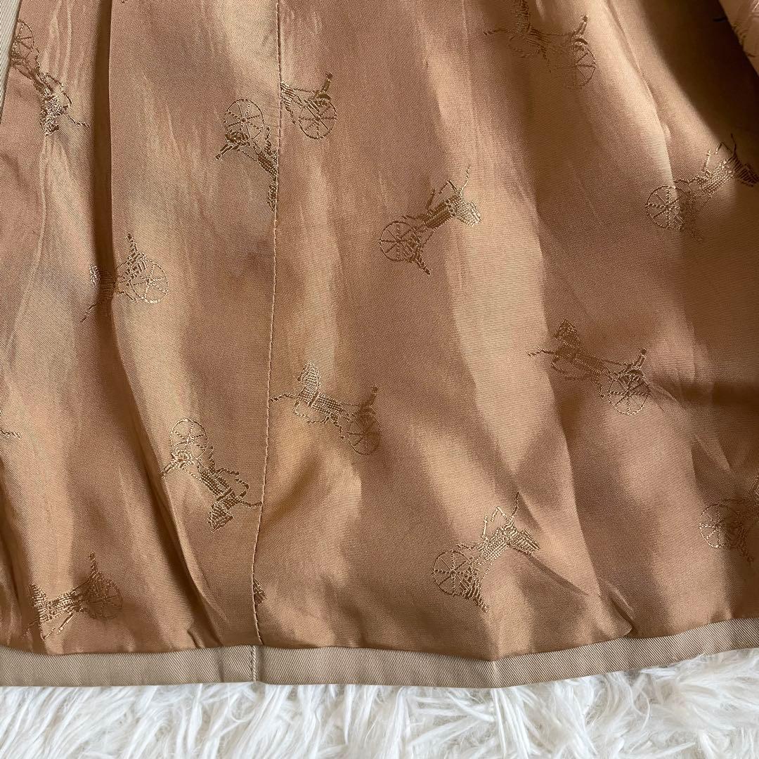 美品　セリーヌ　トレンチコート　馬車金具　金ボタン　ベルト　ベージュ　M相当