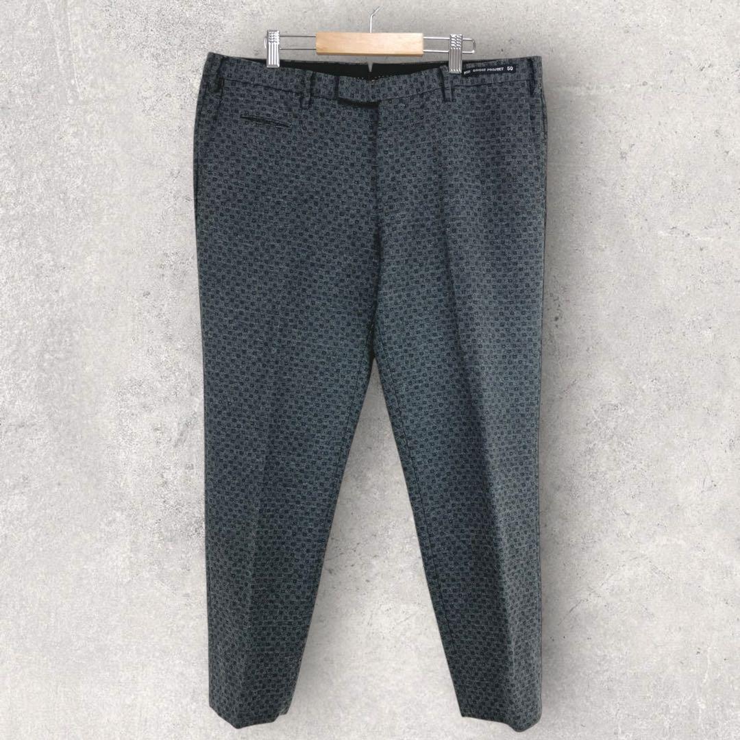 【ピーティーゼロウーノ】スラックス XL 総柄ボトムス 大きいサイズ カジュアル