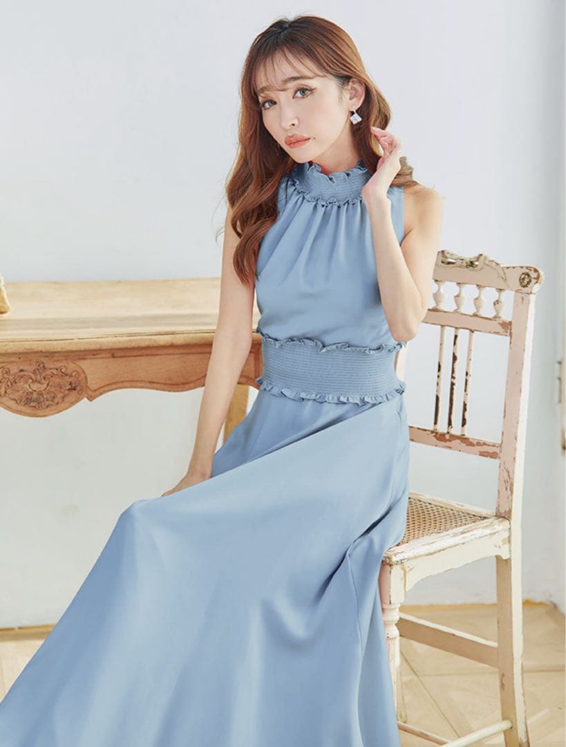 GINZA COUTURE 銀座クチュール Sugar ブルー キャバドレス