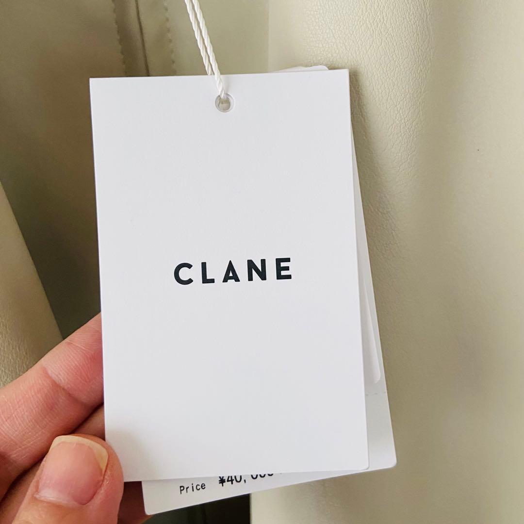 ジャケット・アウター CLANE FAKE LEATHER BALLOON JACKET IVORY