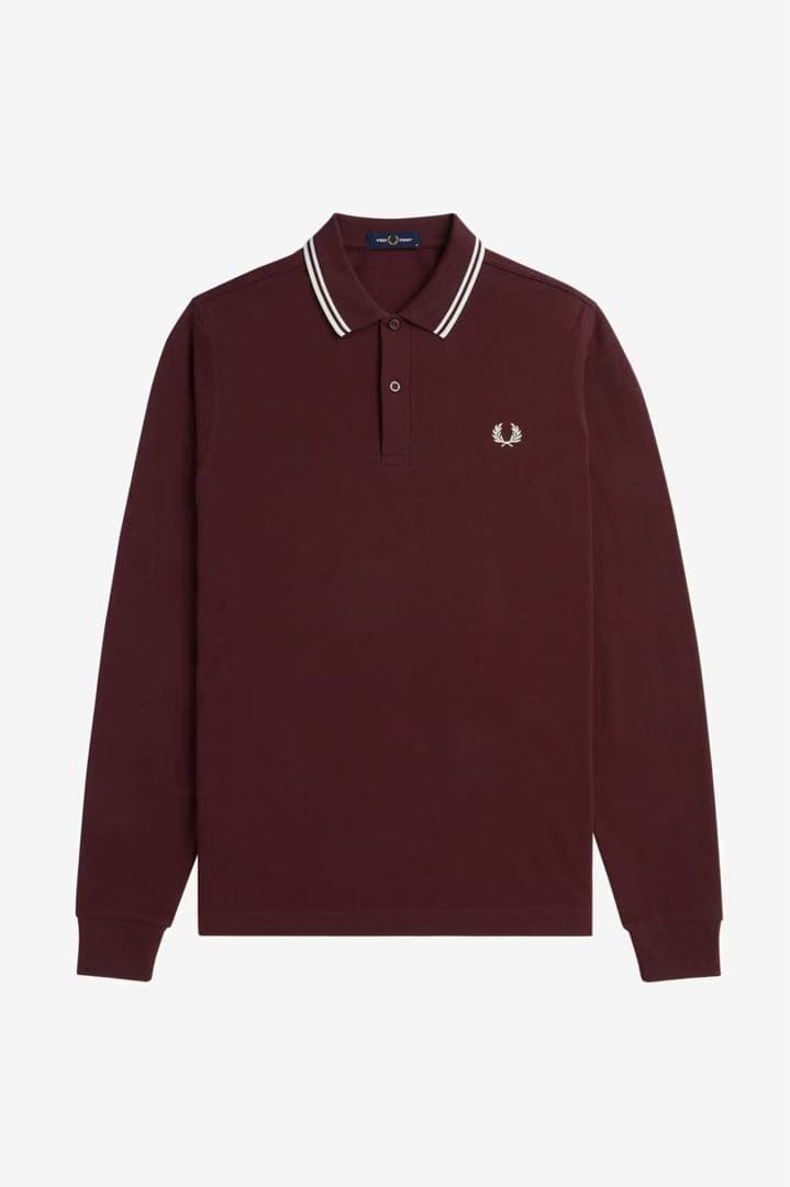 Fred Perry 長袖ポロシャツ M3636 バーガンディ