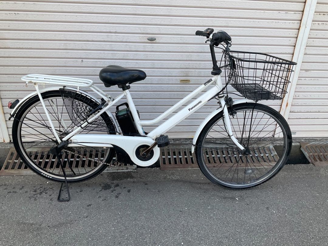 パナソニック最新機種電動アシスト自転車ティモS26インチホワイト系アルミボディー