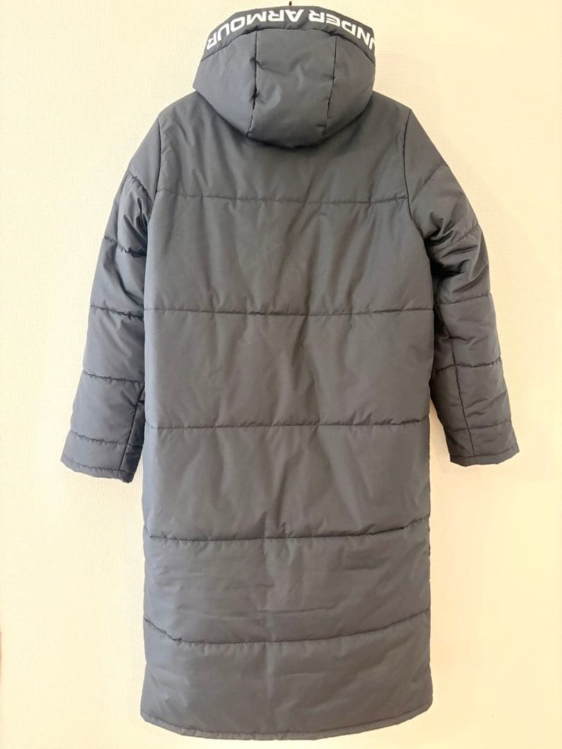 【美品】アンダーアーマー トレーニング アウター UA ロングコート ワードロゴ