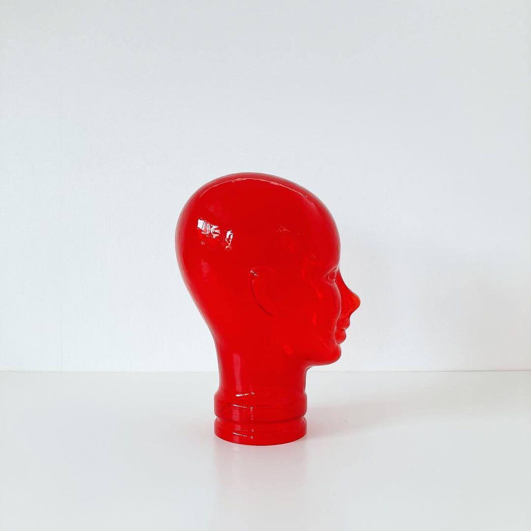 ガラスヘッド　マネキン　ミッドセンチュリー　ビンテージ雑貨　オブジェ　レトロ