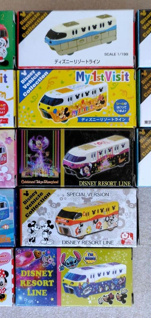 【未使用】トミカ　ディズニーリゾートクルーザー＆リゾートライン　18台