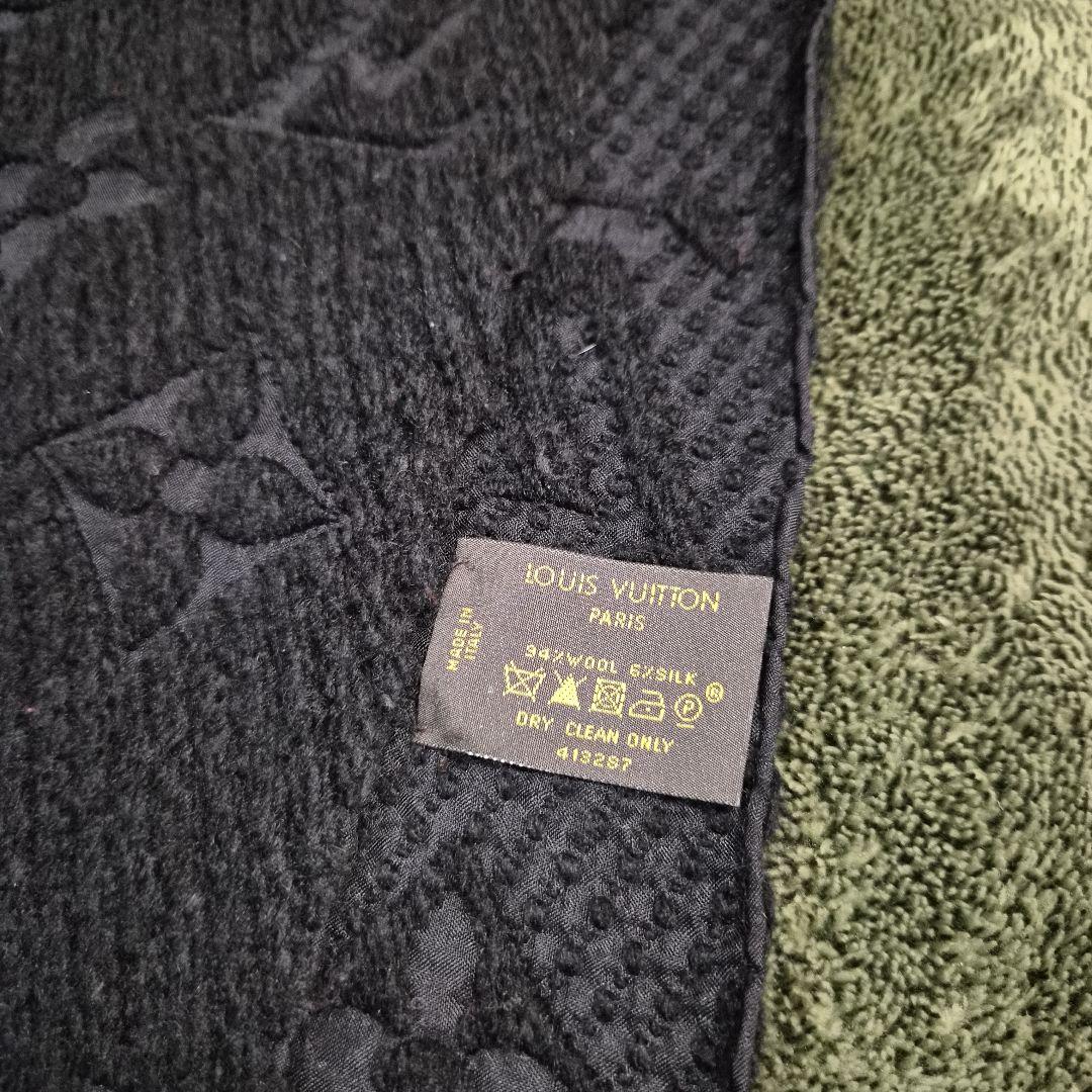 Louis Vuitton ブラック WOOLマフラー　使用回数20回程度