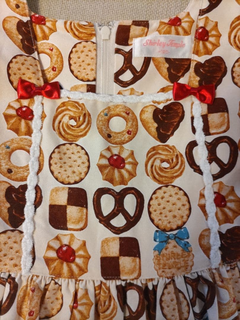 Shirley Temple クッキー柄ノースリーブワンピース 120