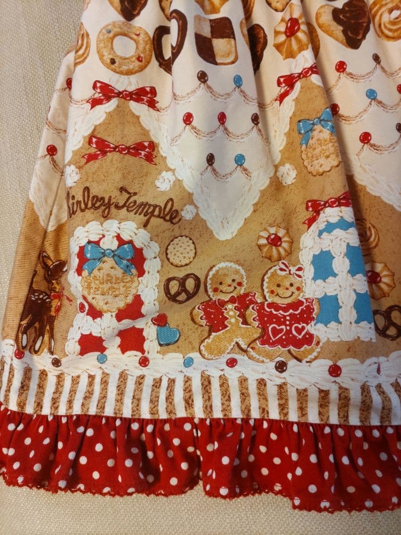 Shirley Temple クッキー柄ノースリーブワンピース 120