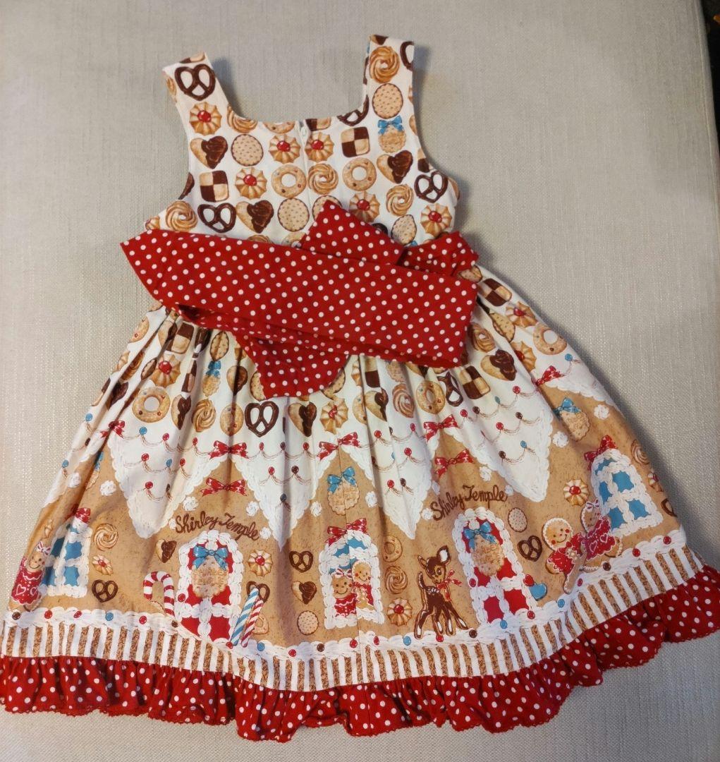 Shirley Temple クッキー柄ノースリーブワンピース 120
