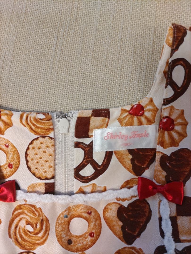 Shirley Temple クッキー柄ノースリーブワンピース 120