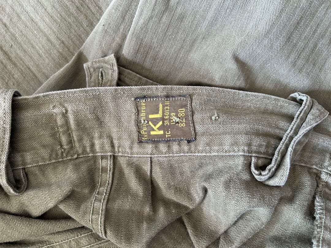 オランダ軍 60’s HBT（ヘリンボーンツイル）カーゴパンツ