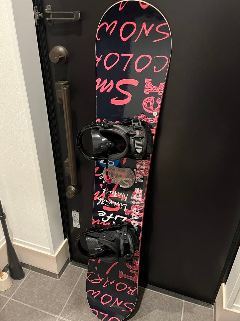 CSB スノーボード 黒/ピンク 文字デザイン