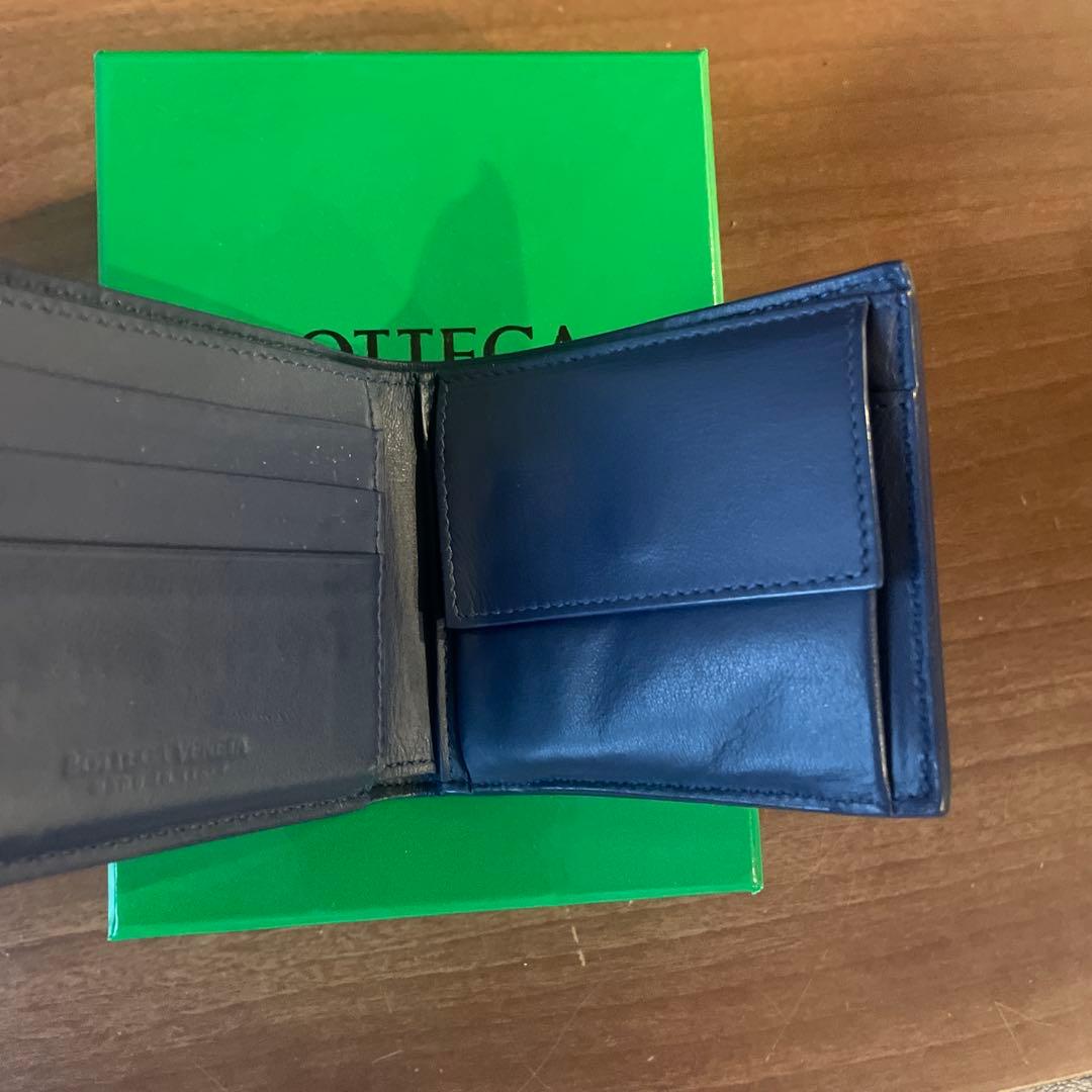 Bottega Veneta ネイビー 二つ折り財布
