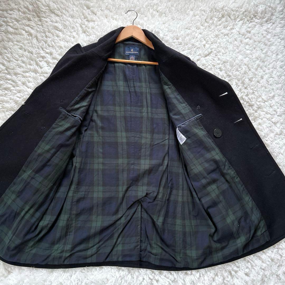 改宗シャーリーン様 ブルックスブラザーズ Pコート GFボタン ウール 黒 L