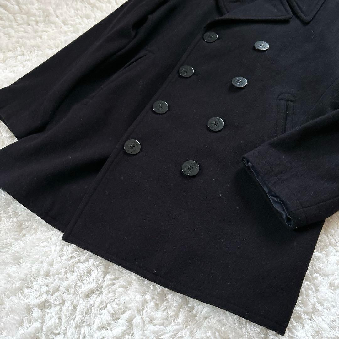 改宗シャーリーン様 ブルックスブラザーズ Pコート GFボタン ウール 黒 L