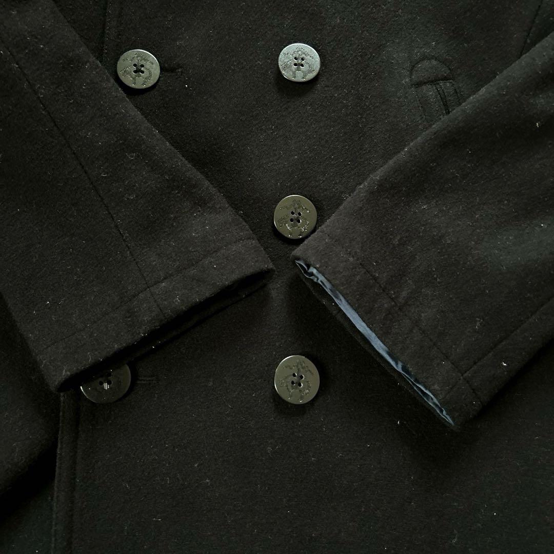 改宗シャーリーン様 ブルックスブラザーズ Pコート GFボタン ウール 黒 L