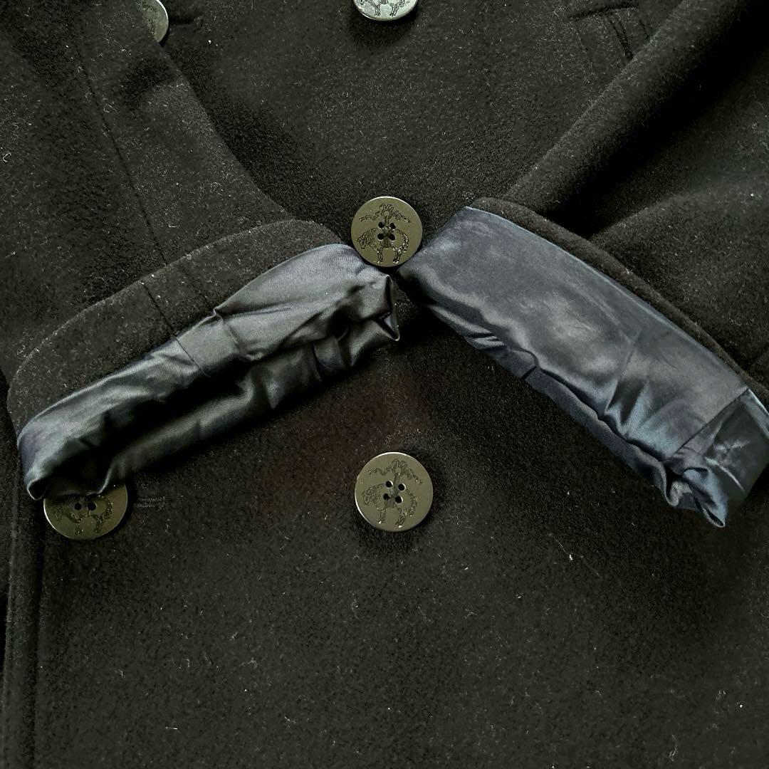 改宗シャーリーン様 ブルックスブラザーズ Pコート GFボタン ウール 黒 L