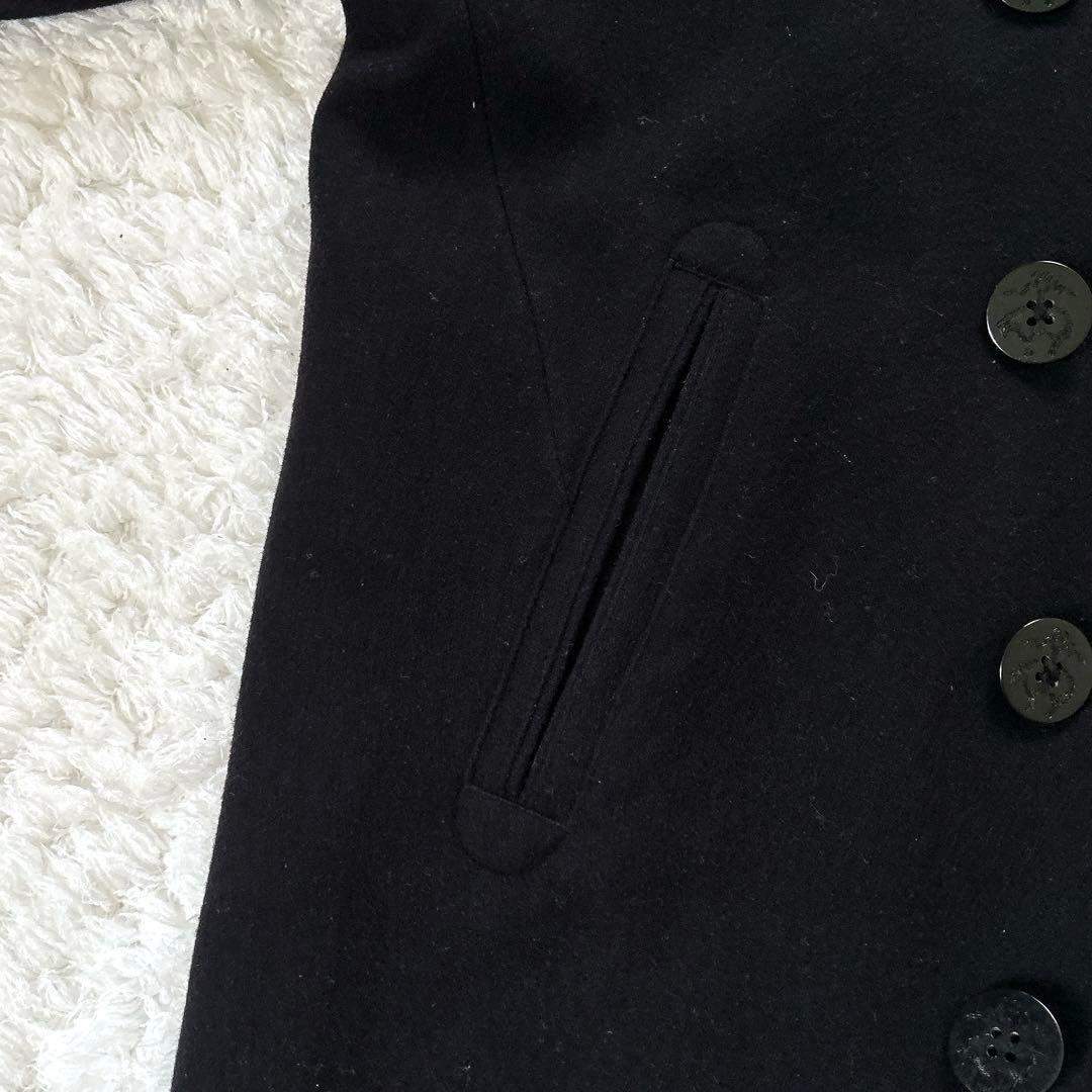 改宗シャーリーン様 ブルックスブラザーズ Pコート GFボタン ウール 黒 L