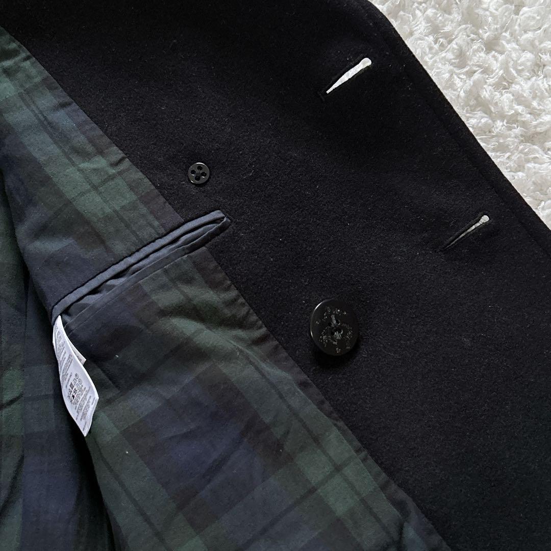 改宗シャーリーン様 ブルックスブラザーズ Pコート GFボタン ウール 黒 L