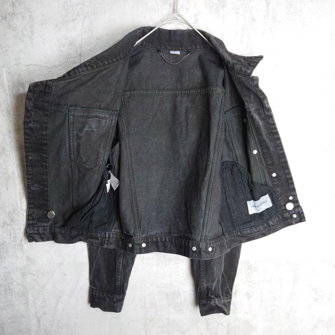 VIKTOR & ROLF アシンメトリー ブラックデニム Gジャン ベスト 黒