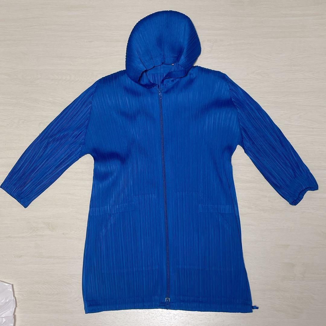 の*ん様 PLEATS PLEASE ジップアップパーカー　ロング　イッセイミヤ