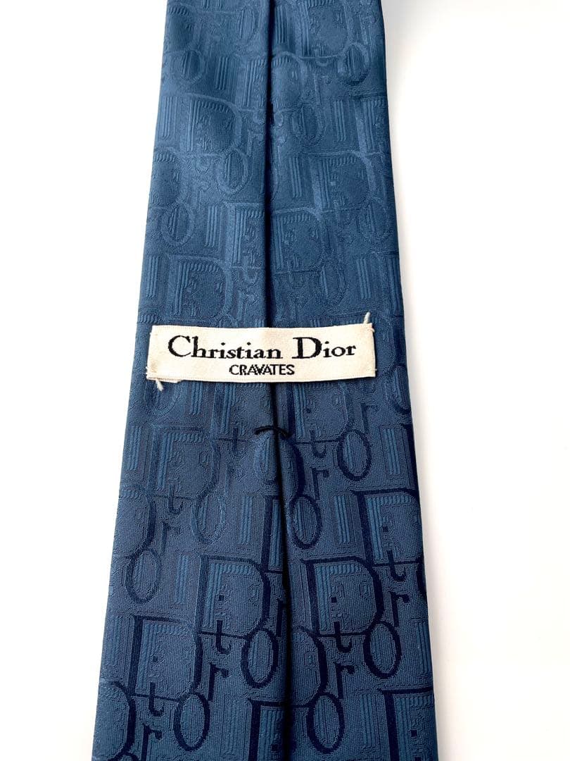 美品 クリスチャンディオール ハイブランド ネクタイ オブリーク柄 トロッター柄