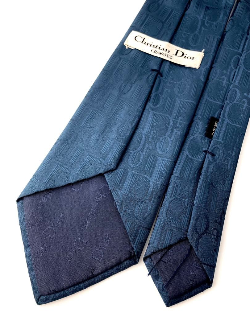 美品 クリスチャンディオール ハイブランド ネクタイ オブリーク柄 トロッター柄
