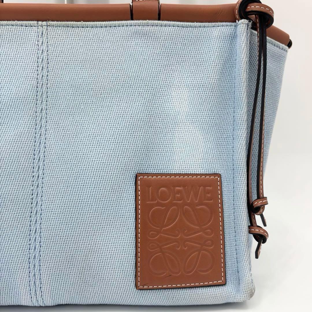 LOEWE ロエベ クッショントートバッグ スモール アクア アナグラム