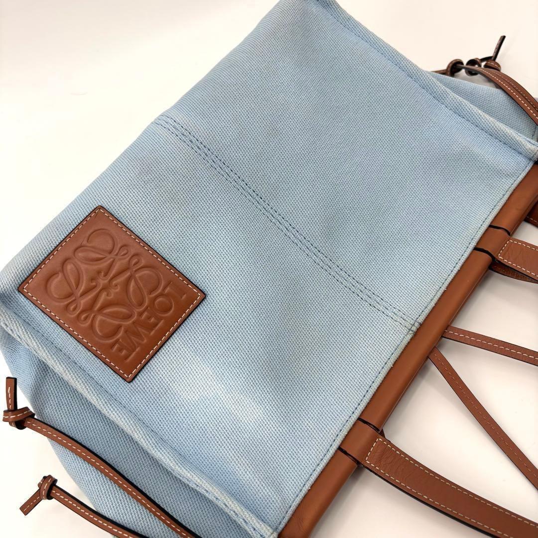 LOEWE ロエベ クッショントートバッグ スモール アクア アナグラム