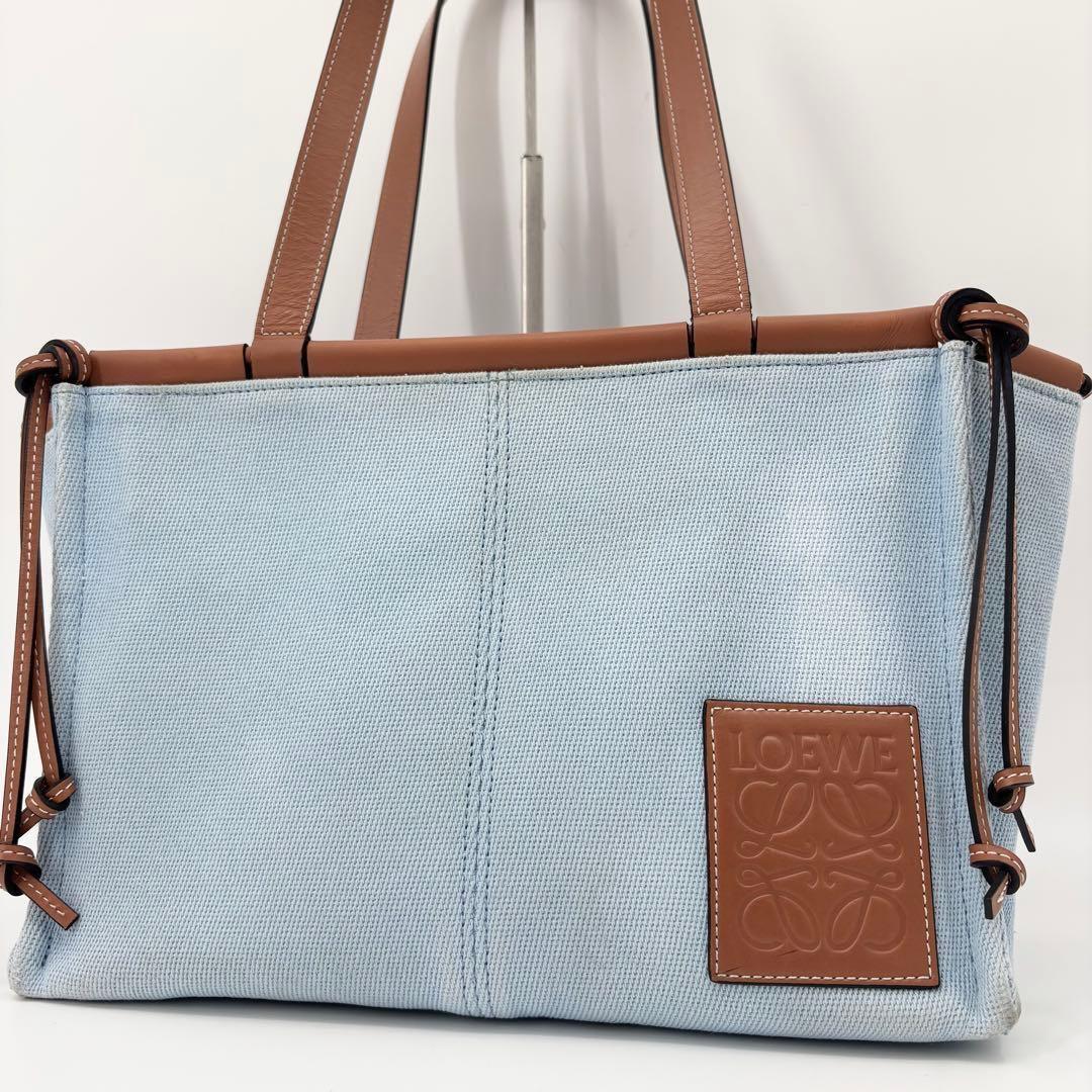 LOEWE ロエベ クッショントートバッグ スモール アクア アナグラム