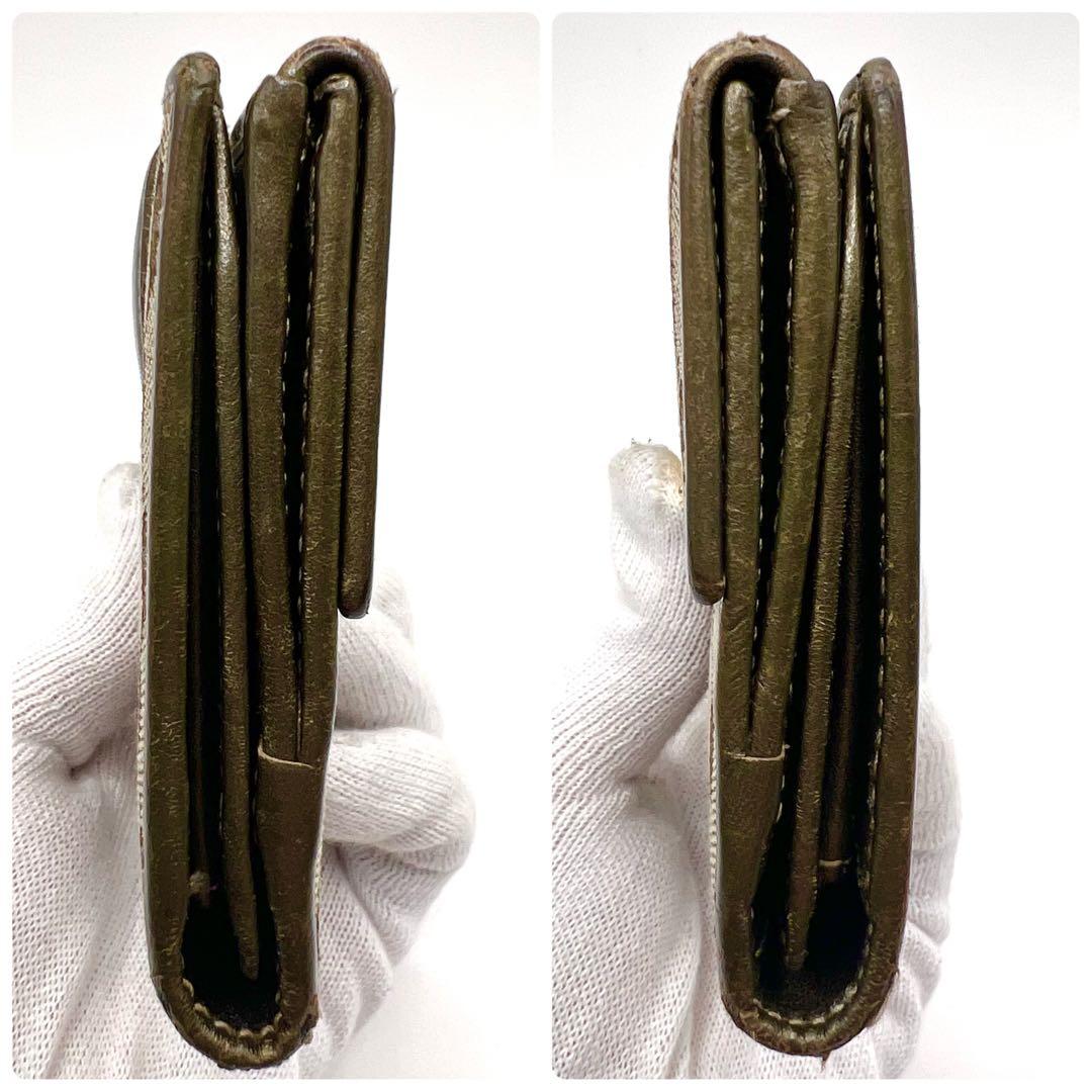 GUCCI グッチ GGキャンバス アイボリー レザー ロゴプレート 長財布