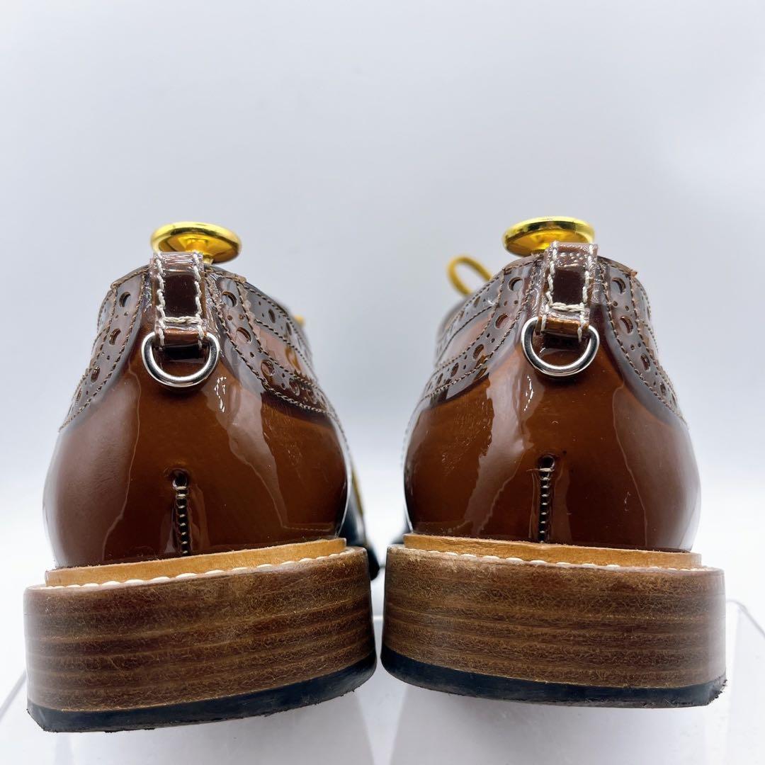 激レア❗️バーバリー ウィングチップ シューズ クリア エナメル切り替え 42