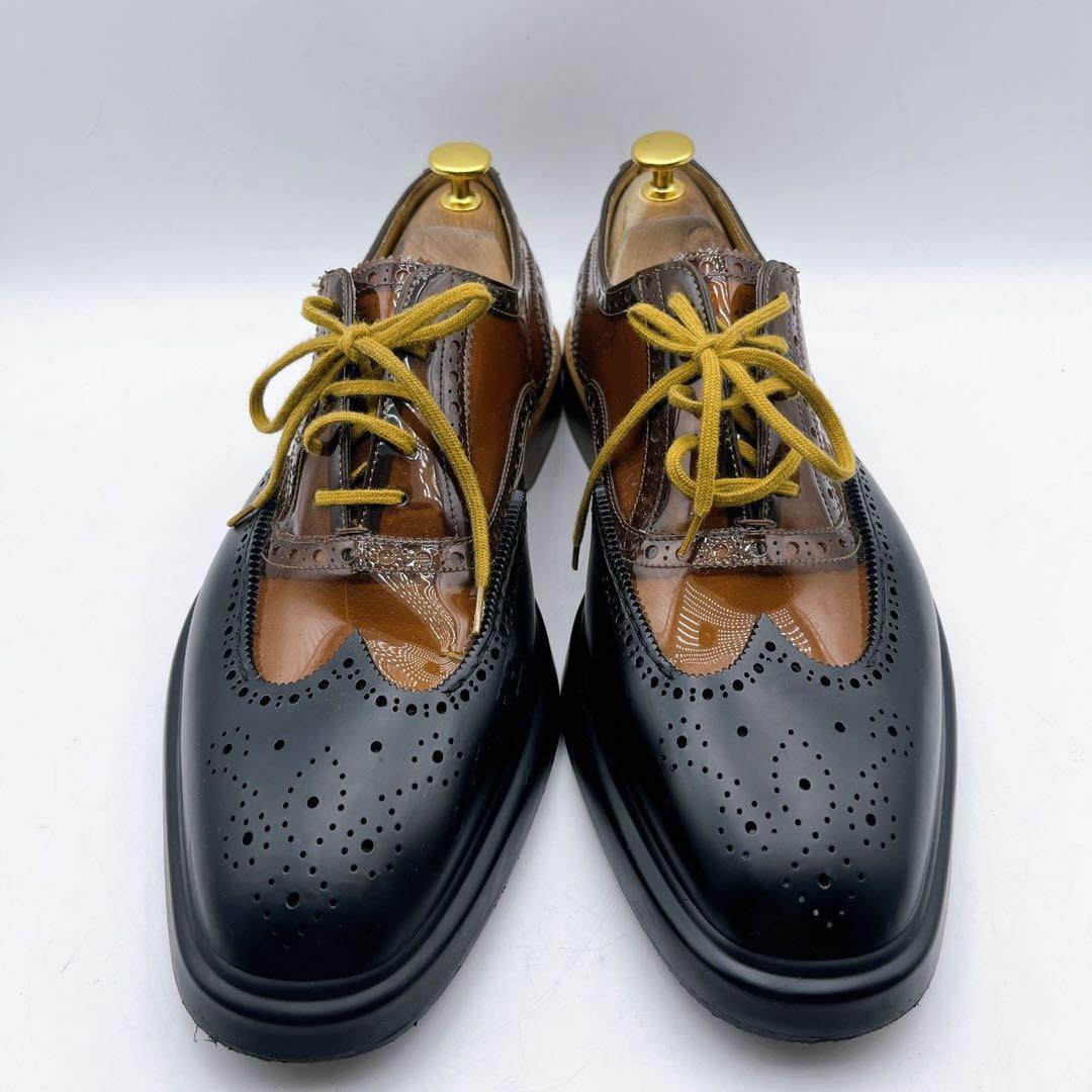 激レア❗️バーバリー ウィングチップ シューズ クリア エナメル切り替え 42