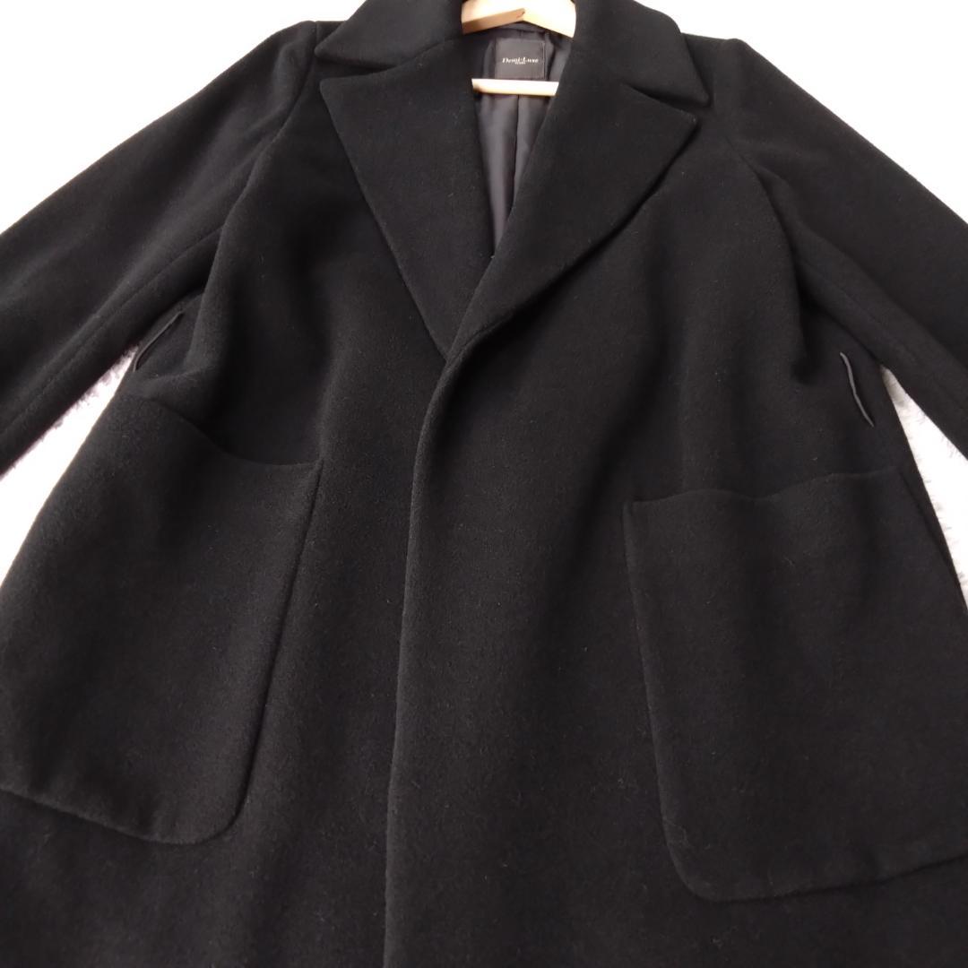 BEAMS Demi-Luxe カシミヤ チェスターコート 38　Ｍ　ブラック