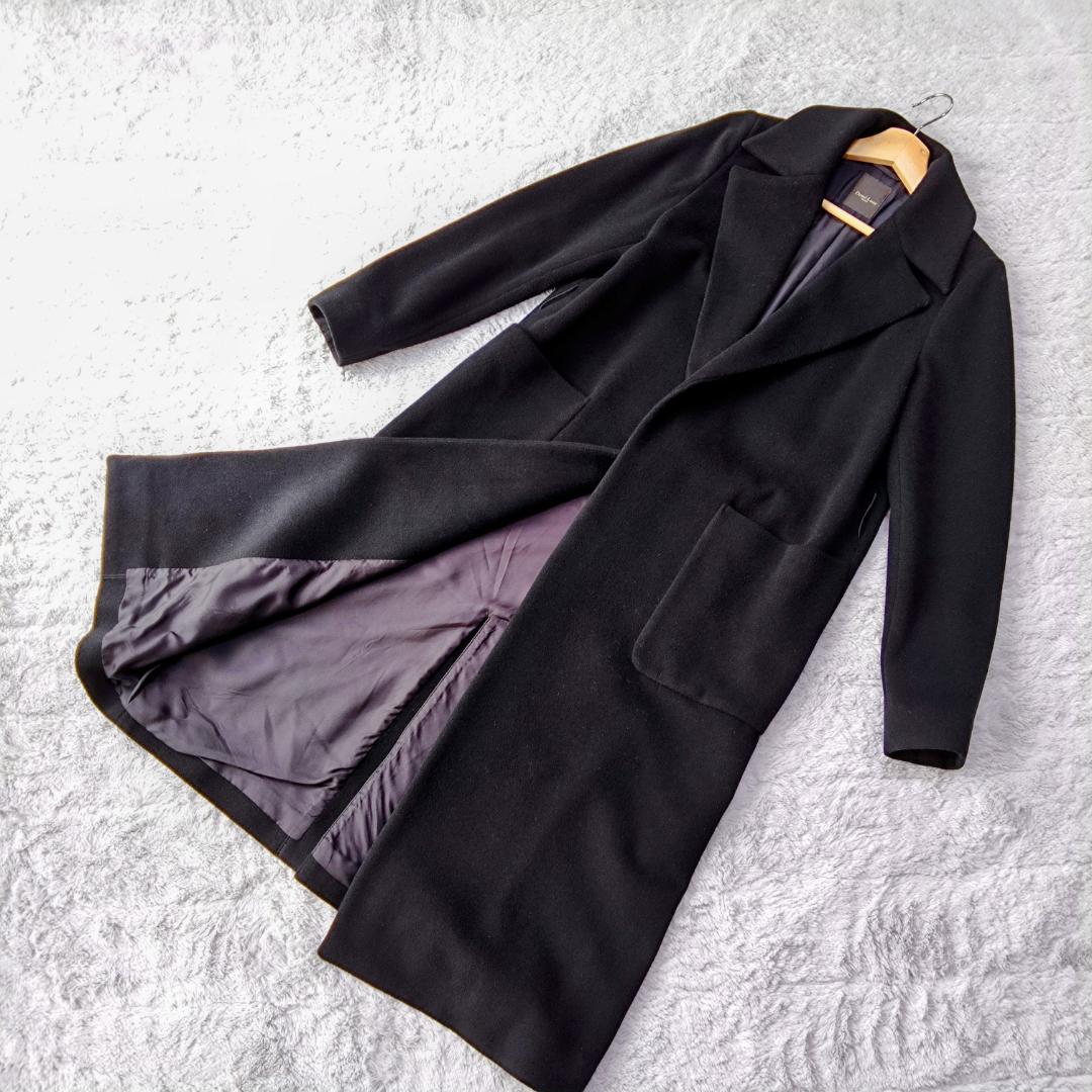 BEAMS Demi-Luxe カシミヤ チェスターコート 38　Ｍ　ブラック