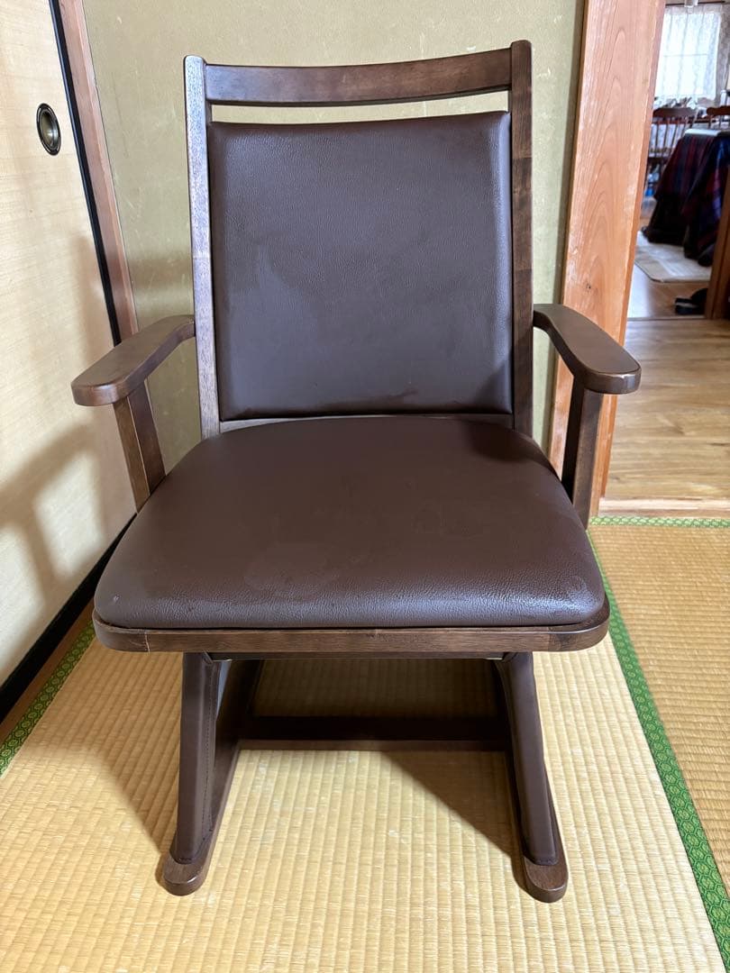 ダイニングこたつチェア　360度回転