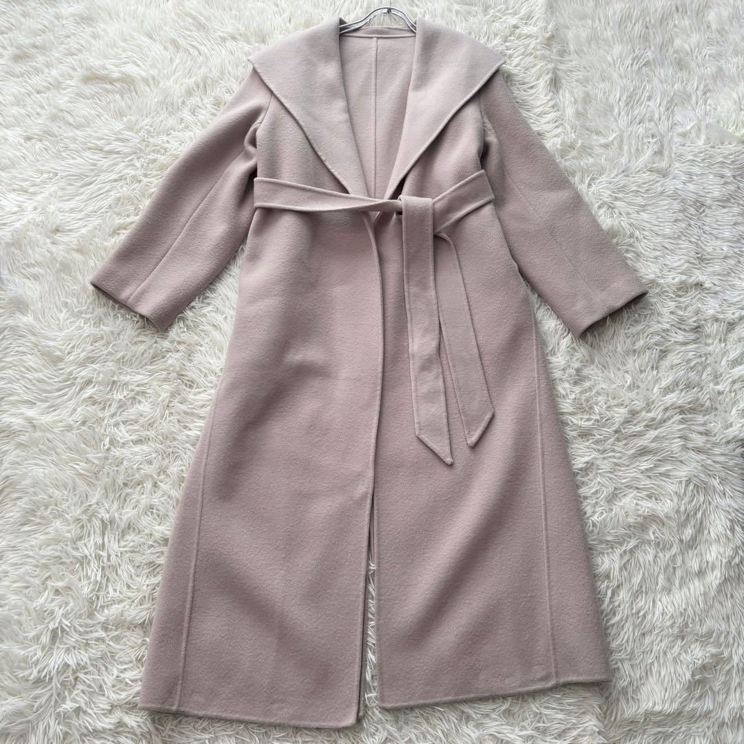 美品✨ アニュアンス 2022年 ビッグカラーリバーコート マキシ丈 毛100%