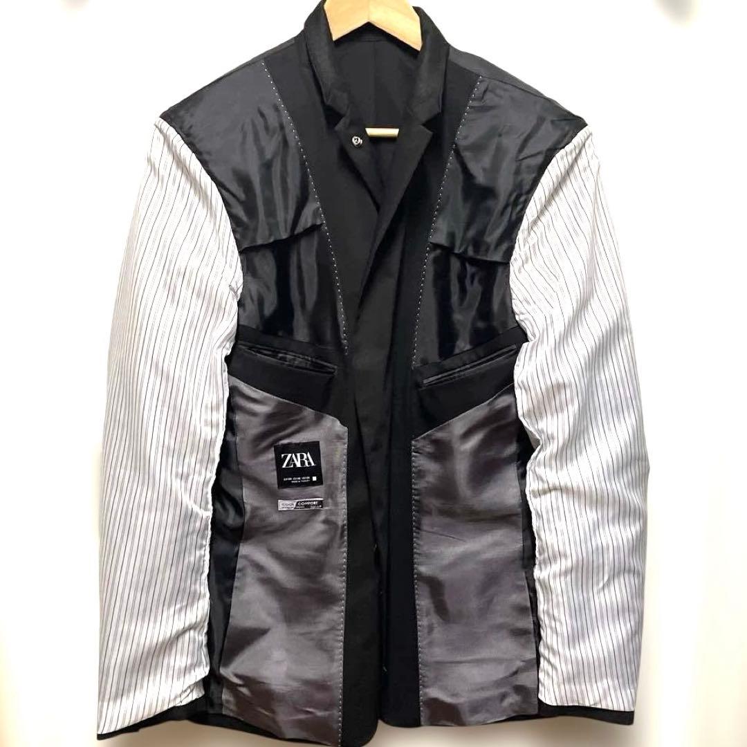 【おまとめ3点】ZARA ザラ メンズ 黒 ブラック 無地スーツサイズLくらい