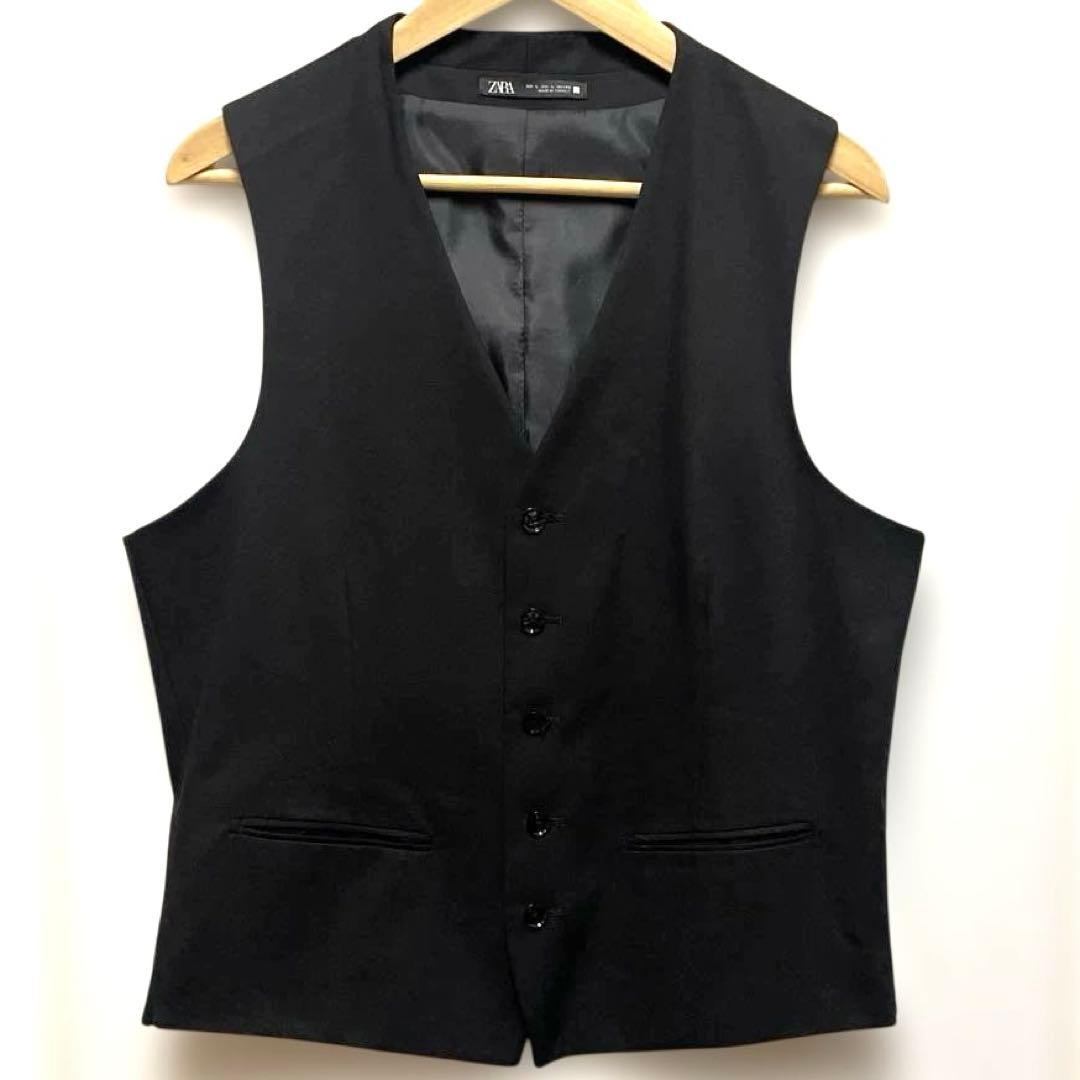 【おまとめ3点】ZARA ザラ メンズ 黒 ブラック 無地スーツサイズLくらい