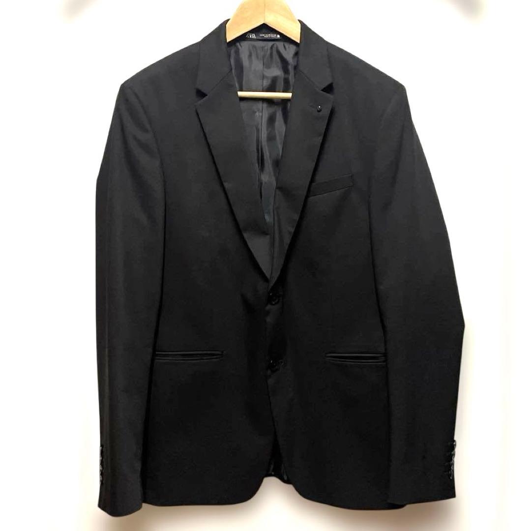 【おまとめ3点】ZARA ザラ メンズ 黒 ブラック 無地スーツサイズLくらい