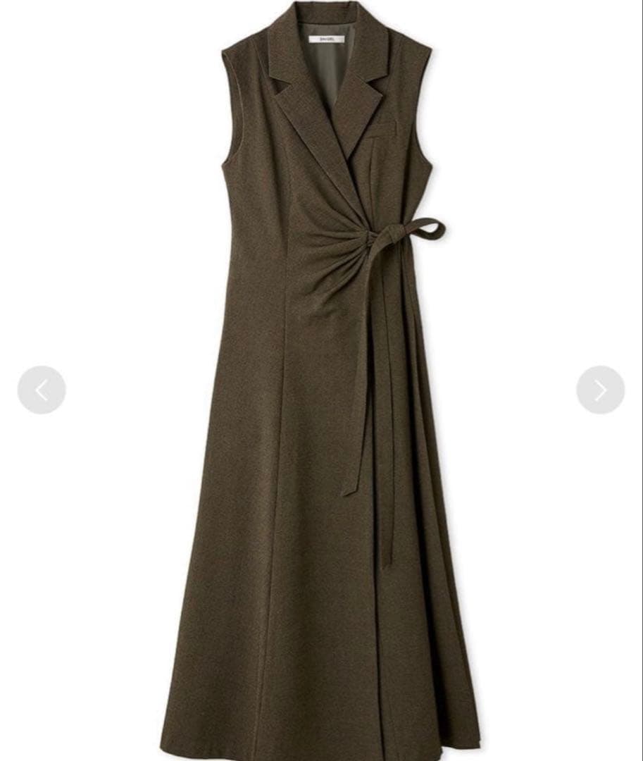 snidel Sustainableサイドプリーツテーラードワンピース