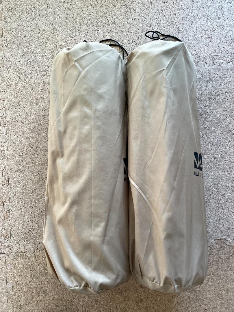 【1度使用のみ・2個セット】WAQ インフレータブルマット 厚さ8cm タン