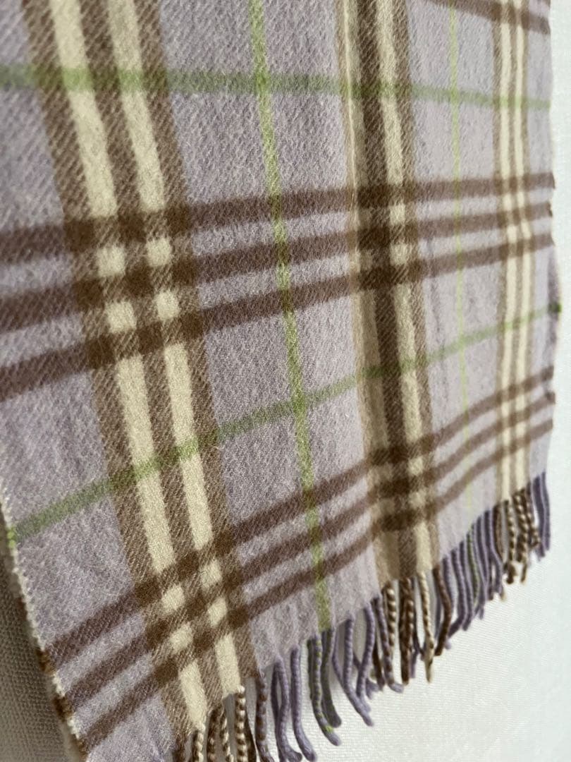 【美品】Burberry 100%カシミヤ マフラー チェック
