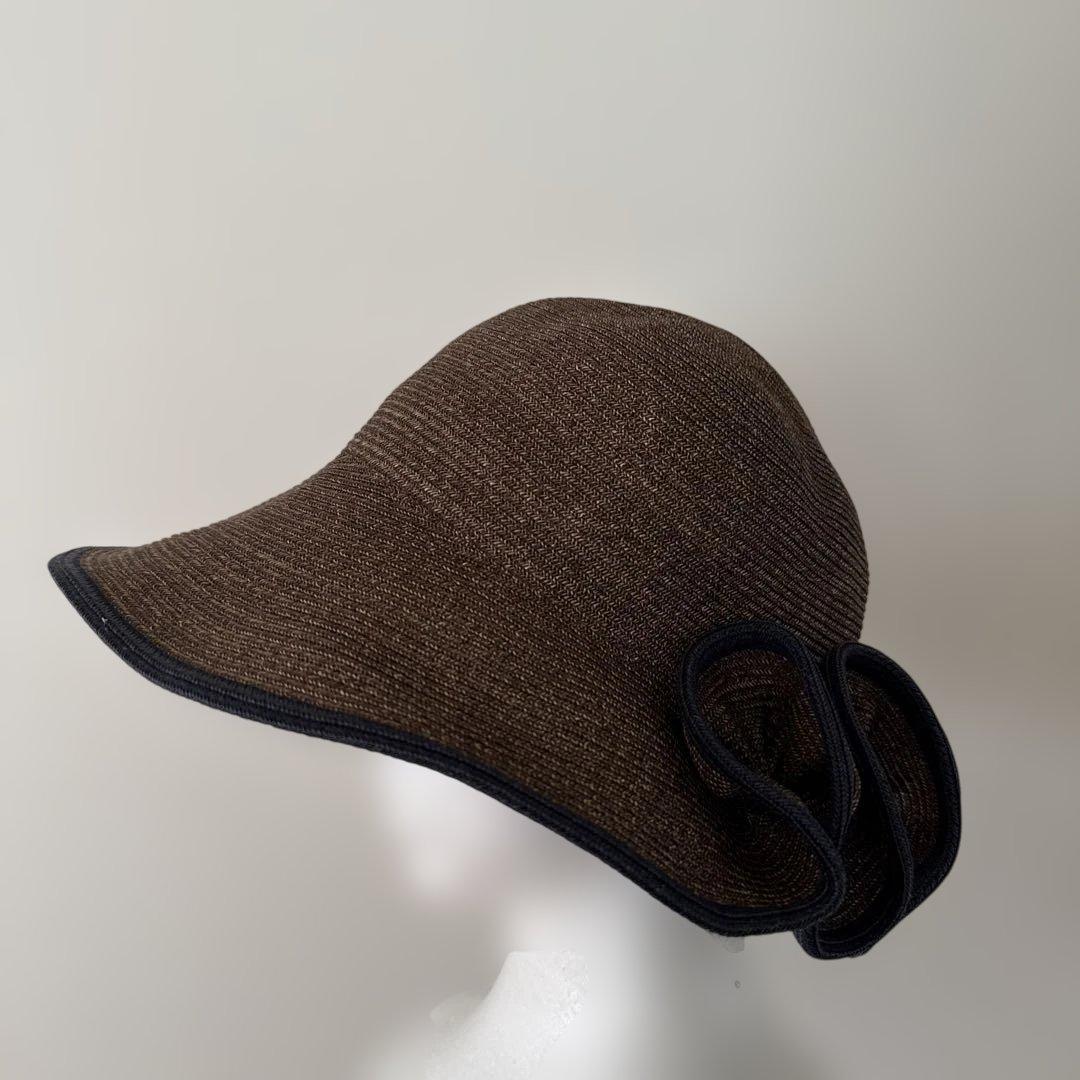 ワニ様　未使用 LANVIN ランバン 麦わら帽子 フリルハット