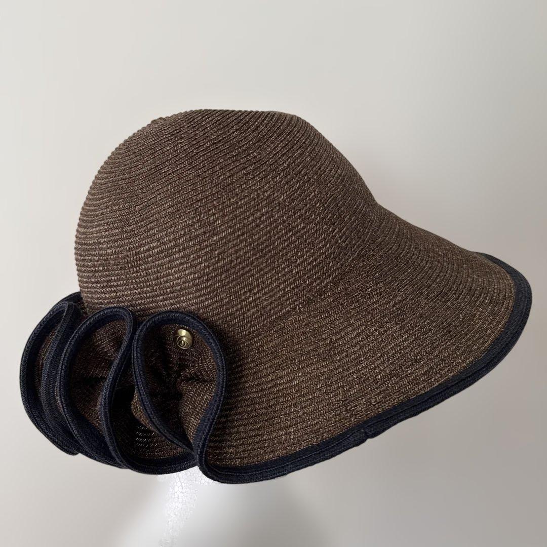 ワニ様　未使用 LANVIN ランバン 麦わら帽子 フリルハット