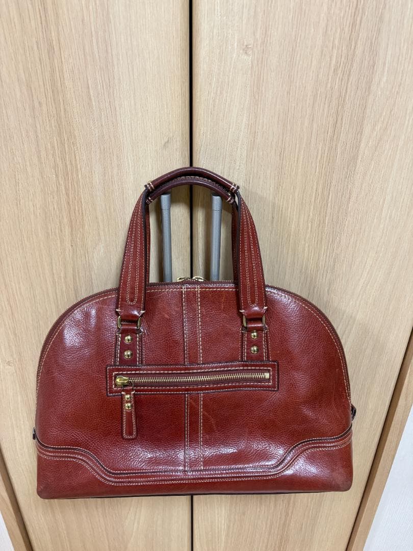 COACH レザー ビジネスバッグ レッド ZB0043