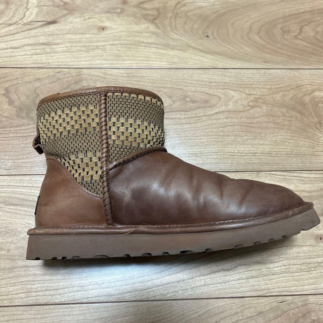 UGG ムートンブーツ ブラウン 編み込みデザイン