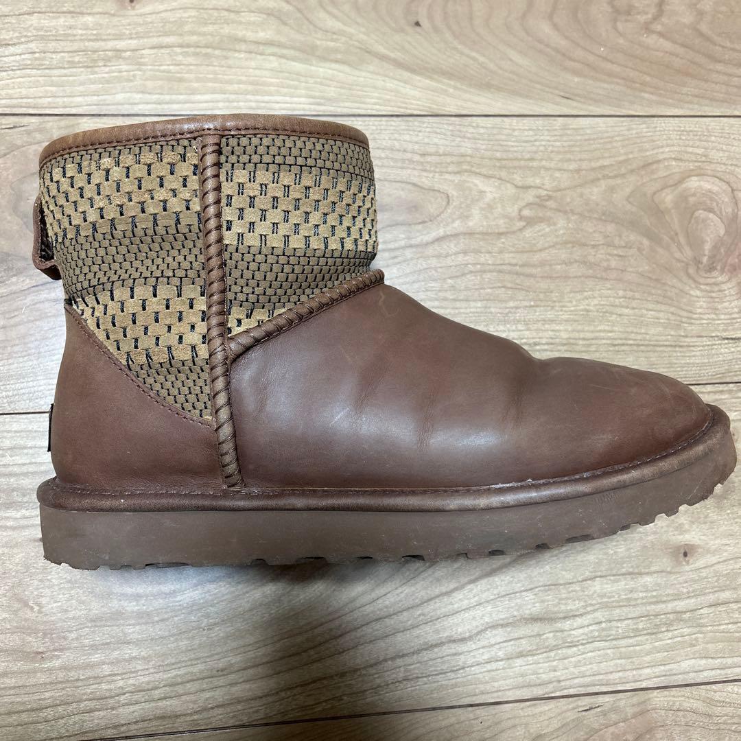 UGG ムートンブーツ ブラウン 編み込みデザイン